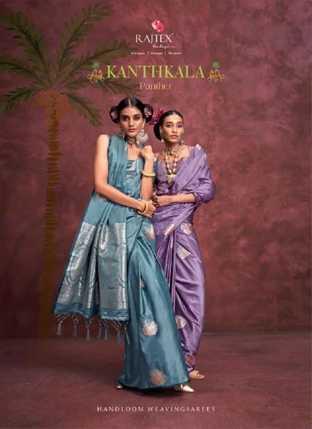 Kanthkala Panther By Rajtex Satin Party Wear Saree Wholesale Online